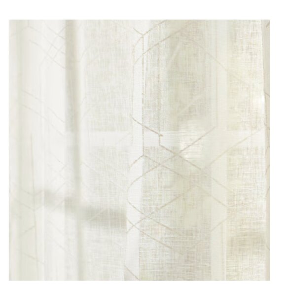 Origin 21 84-in White Geometric Light filtering Top tab Single curtain panel - Picture 8 of 8